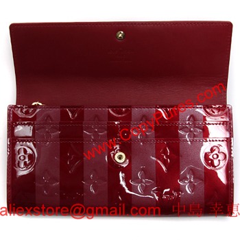 ルイヴィトン モノグラム ヴェルニ レイユール ポルトフォイユ・サラ 長財布 ポム・ダムール M91716 【2012年春夏新作】 